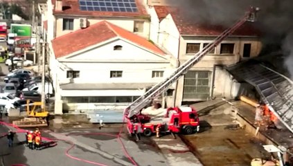 Marseille : un incendie ravage un entrepôt d'agro-alimentaire