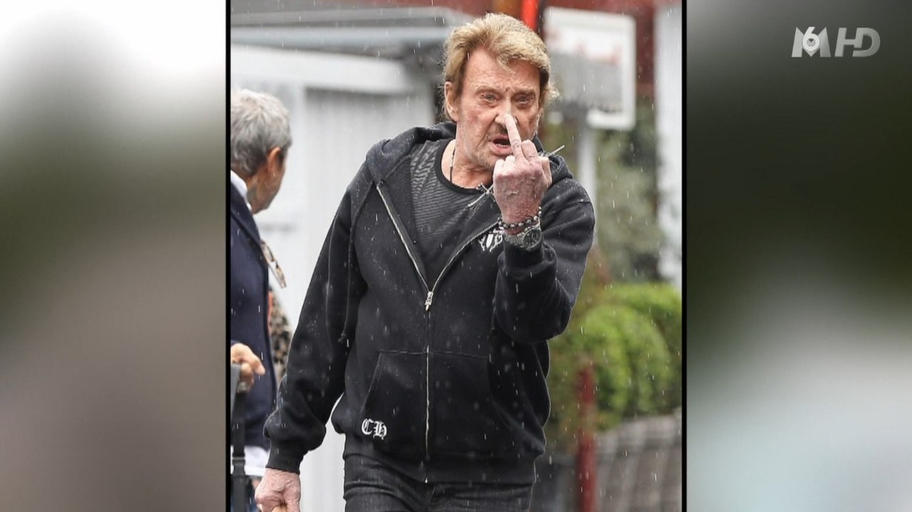 Le doigt d'honneur de Johnny Hallyday  - ZAPPING PEOPLE DU 24/02/2014
