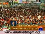 Part-1 Altaf Hussain speech at solidarity rally in Karachi to express solidarity with armed forces
