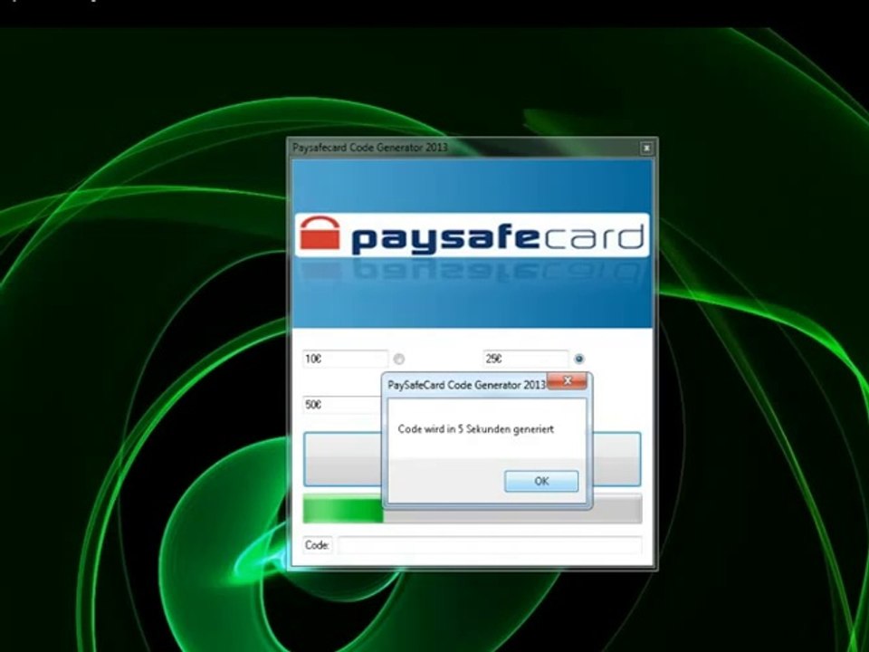 Paysafecard Code generator NEW Free Download Feb 2014