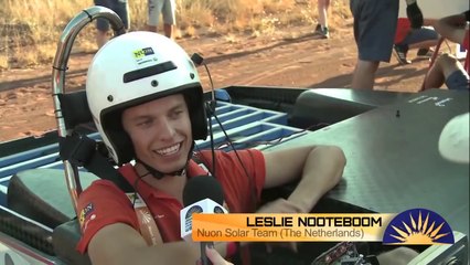 Bridgestone World Solar Challenge 2013 - Leader Nuna7 Roadside Camp Day 1 - Solar Concentrators