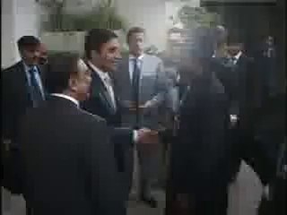 President Jonathan arrives President house for D8 summit Pakistan