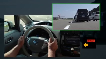 Nissan Leaf Autonomous Emergency Steering System Demo