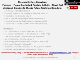 Therapeutic Class Overview Plaque Psoriasis & Psoriatic Arthritis
