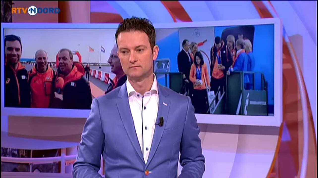 Olympische sporters geland op Groningen Airport Eelde - RTV Noord