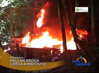 En Huánuco, hallan tres  laboratorios de droga cerca a instituto en el Valle del Monzón.