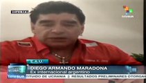 Maradona envía mensaje solidario a la revolución bolivariana
