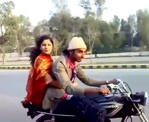 Husband And Wife Bike Wheeling 2014