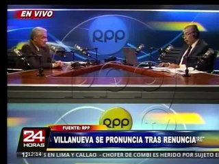 Ollanta Humala aceptó renuncia del premier César Villanueva (2/2)