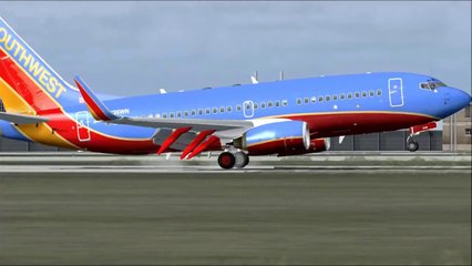 FS2004 - FS9 Southwest Boeing 737 Landing @ Chicago Midway ( HD )