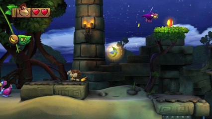 Donkey Kong Country: TF. Plátanos pétreos 1-A - Gameplay - 100% puzzles y letras