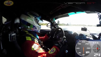 Sports car breaks speeds of 270 mph on NASA landing strip