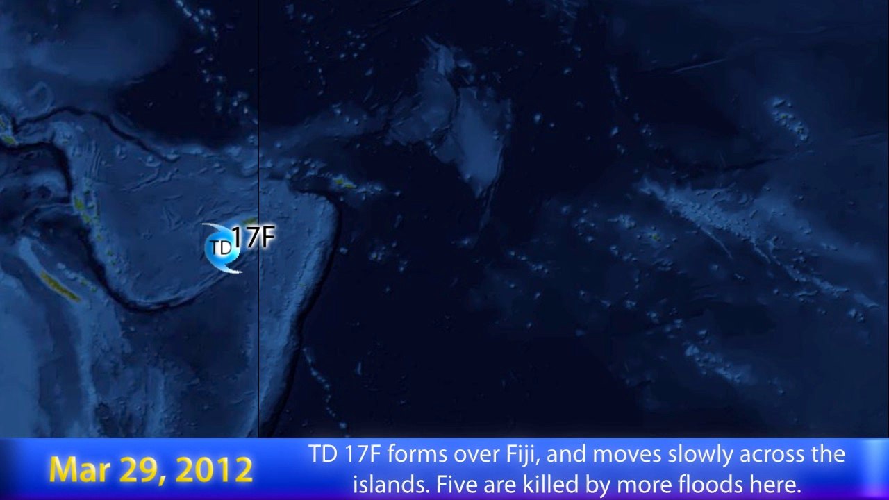 2011-12 South Pacific Cyclone Season Animation