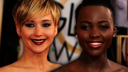 Oscars 2014 Jennifer Lawrence and Lupita Nyong