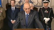 Roma - Dichiarazione del Presidente Napolitano al termine delle consultazioni (22.02.14)