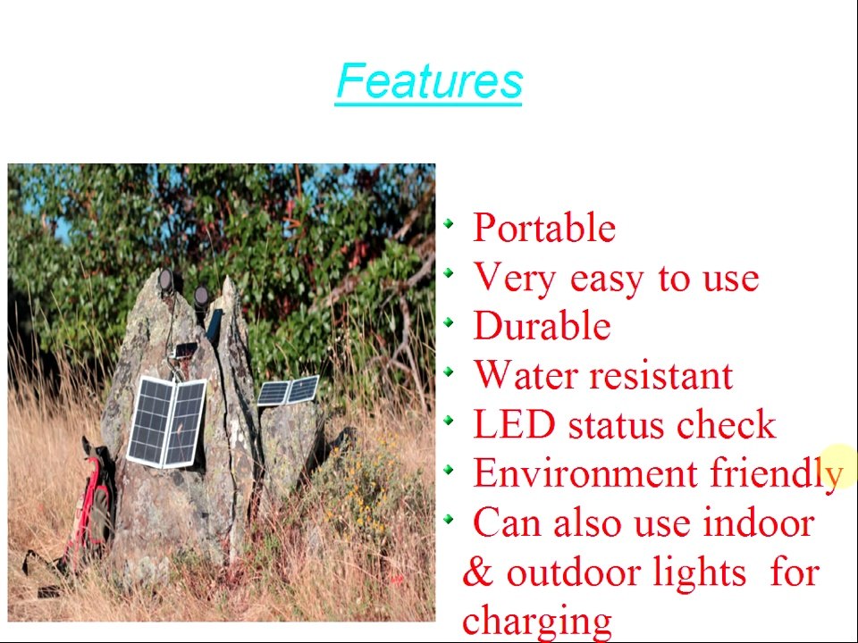 Portable solar charger uses sunlight for charging gadgets