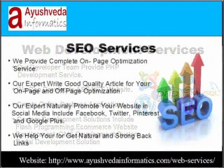Services Offered by Ayushveda Informatics