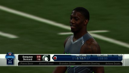 Dennard runs the 40-yard dash