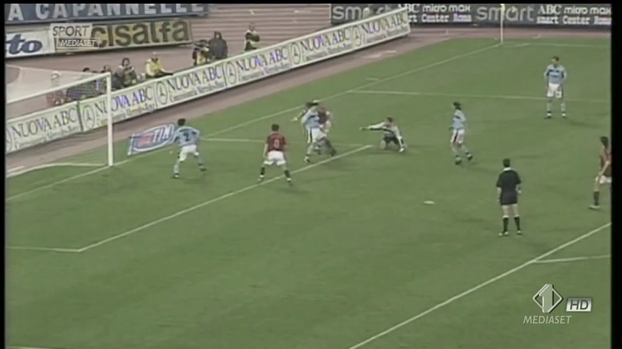 Francesco Totti gol in Roma 3-3 Lazio 98-99 e 99-00