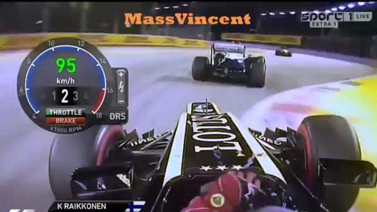 F1 2013 Kimi Raikkonen onboard Singapore