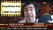 Indiana Pacers vs. LA Lakers Pick Prediction NBA Pro Basketball Odds Preview 2-25-2014
