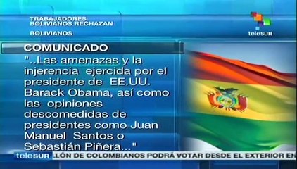 Descargar video: Trabajadores bolivianos respaldan al pdte. Nicolás Maduro