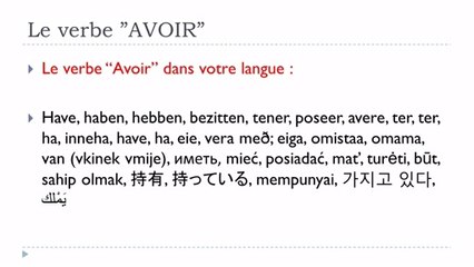 Learn French # Verbe AVOIR = Indicatif = Passé simple
