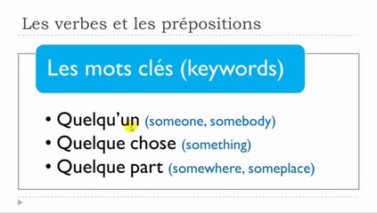 Learn French # Verbs and prepositions