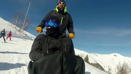 arrivé sous la neige, ski lendemain