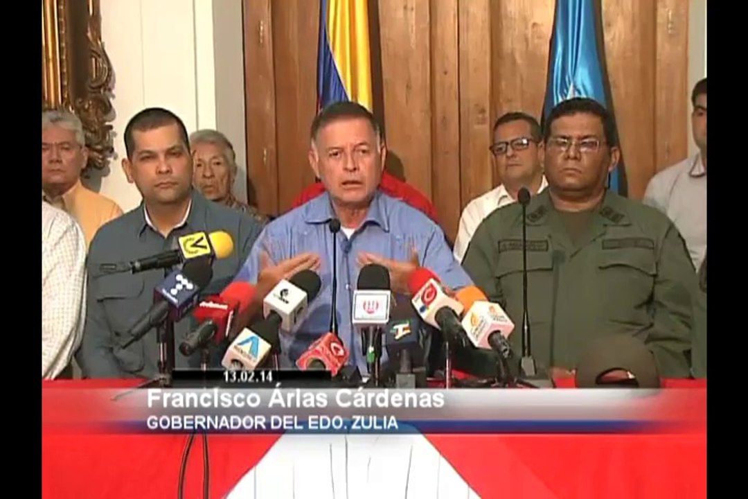 Gobernador del estado Zulia hace un llamado a la paz y a la conciencia de quienes alteran el orden público