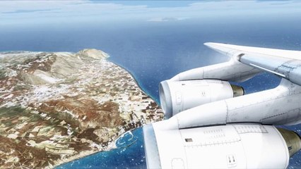 FSX Fly Over Santorini Island ( HD )