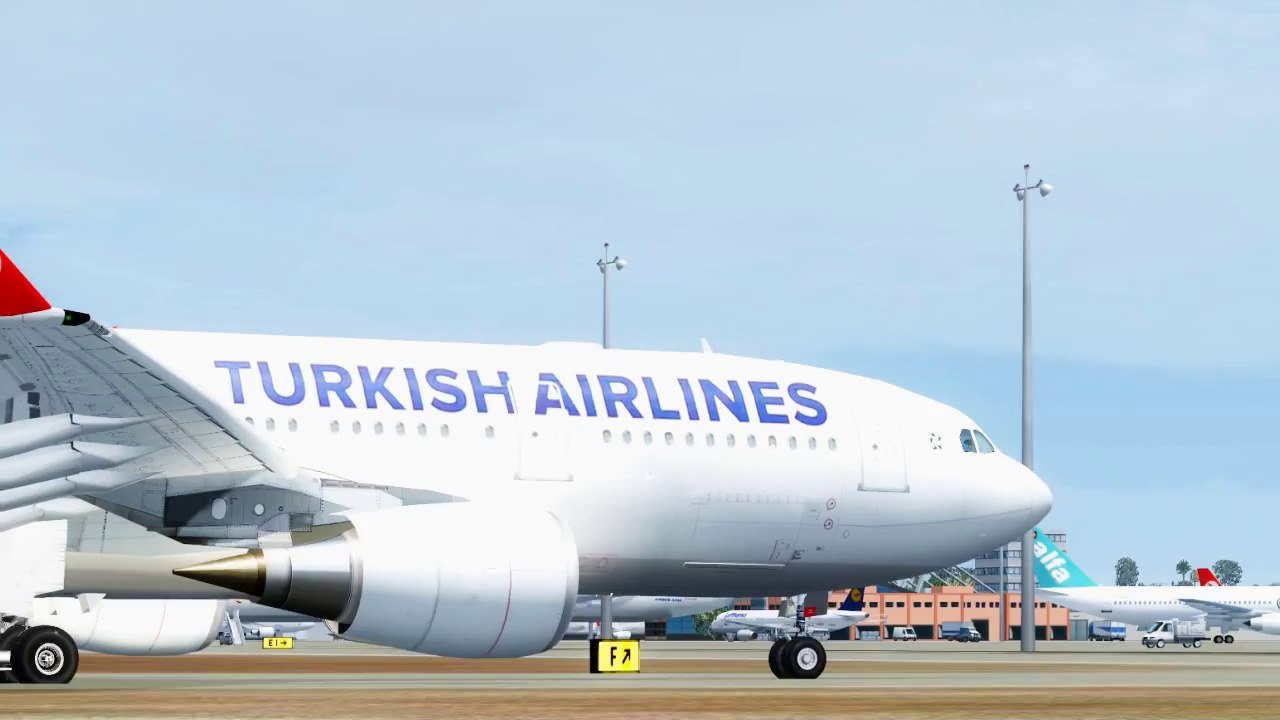 FSX Turkish A330 Istanbul Landing ( HD )