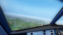FSX British A320 Landing @ Manchester ( Cockpit View ) ( HD )