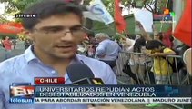 Estudiantes chilenos muestran su apoyo a la revolución bolivariana