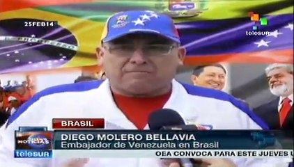 Diversos colectivos en Brasil muestran su solidaridad con Venezuela
