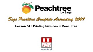 54 - Printing Invoices in Peachtree 2009 (Urdu / Hindi)
