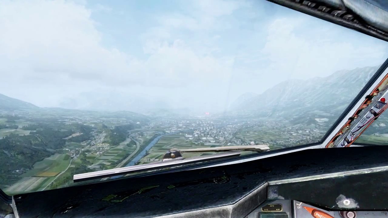 FSX Innsbruck Low Visibility Landing Cockpit View ( HD )