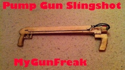 Pump Gun Slingshot - Vegetable Mess !!! Joerg Sprave Design / MyGunFreaks Channel