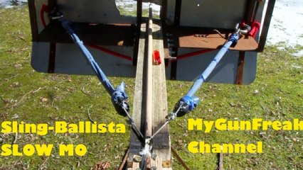 Sling-Ballista/140 Kg Draw Weight/ SLOW MO / MyGunFreaks Channel