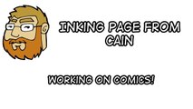 Inking Page 4 of Cain - Working on Comics