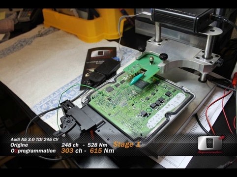 Audi A5 3.0 TDI 245CV, réel 248 CV @ 303 VC Reprogrammation moteur o2programmation Marseille
