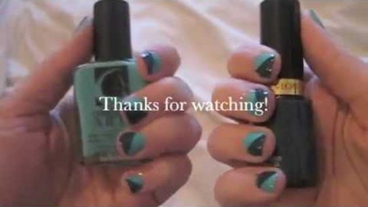 How To: Simple & Easy Diagonal Nail Art Tutorial