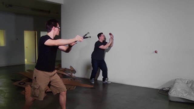 Knife Guyz Pull Off Daring Knife Throwing Tricks
