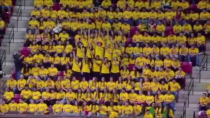 Flashmob à la mi-temps d'un match de basket aux États-Unis