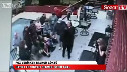 Download Video: Poz verirken balkon çöktü