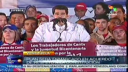 Maduro convoca hoy a la Conferencia Nacional por la paz en Venezuela