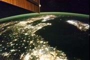 Corée du Nord de nuit vue depuis l'Espace