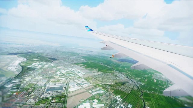 FSX EgyptAir A340 @ Amsterdam Schiphol ( EHAM ) ( HD )