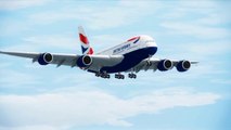 FSX British Airways A380 Landing ( HD )
