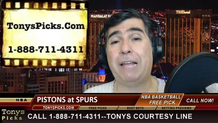 San Antonio Spurs vs. Detroit Pistons Pick Prediction NBA Pro Basketball Odds Preview 2-26-2014